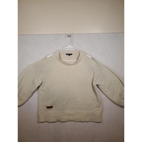 Women’s Simply Southern Cold Shoulder Sweater Size Sm. Beautiful Ivory/Beige. - Picture 1 of 9